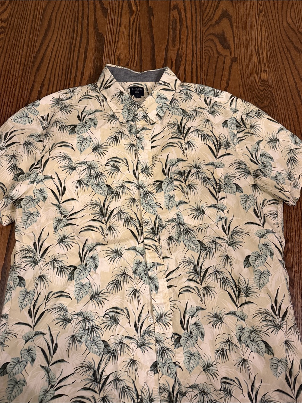 J. Crew Short-Sleeve Tropical Print Button-Down Shirt
